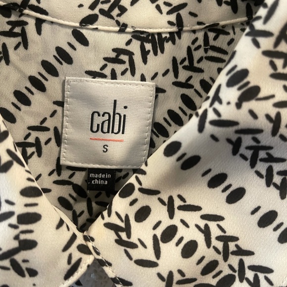 Cabi black and white print blouse. Size S. EUC - Picture 2 of 5